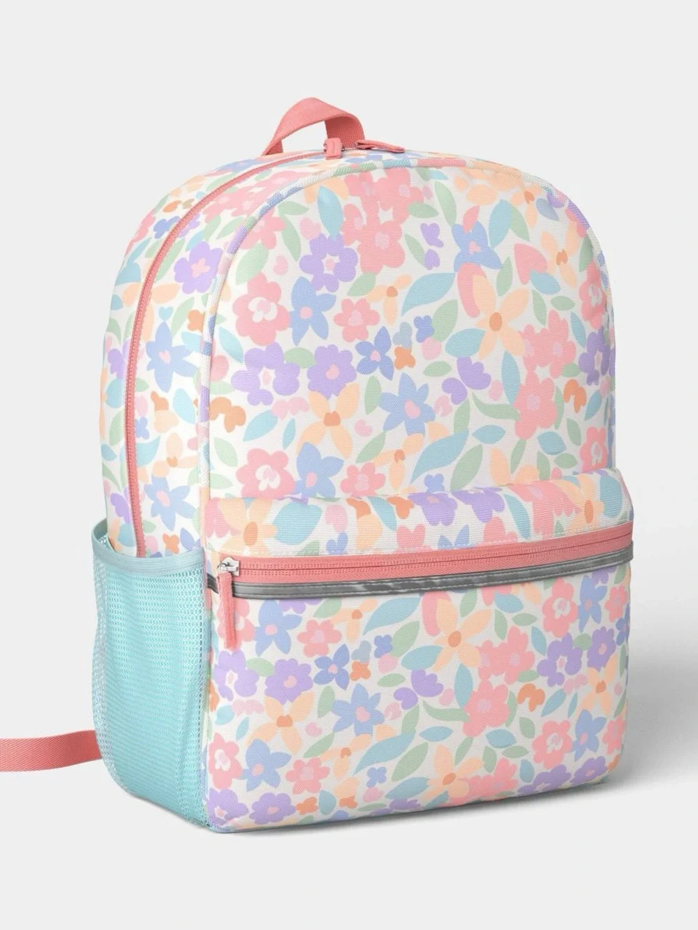 Kids Floral Pastel Backpack - Pink & Mint T